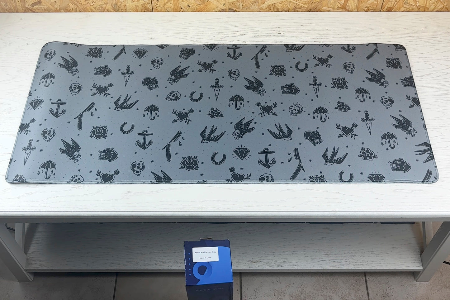 Americana Black on Grey Deskmat