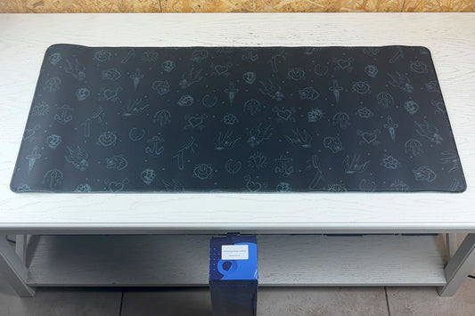 Americana Grey on Black Deskmat